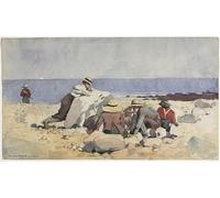 DQCJIYIGL Famous Painting Wall Art Posters Posters And Prints a Clam Bake by Winslow Homer Mural Artwork for Home Decor 60x90cm