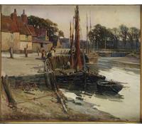 DQCJIYIGL Famous Painting Wall Art Posters Posters And Prints a Cornish Fishing Village by Edward Reginald Frampton Mural Artwork for Home Decor 60x90cm