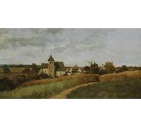 DQCJIYIGL Famous Painting Wall Art Posters Posters And Prints a Village At Harvest Time by Henri Harpignies Mural Artwork for Home Decor 60x90cm