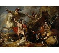 DQCJIYIGL Famous Painting Wall Art Posters Posters And Prints Alexander Iii of Scotland From the Fury of a Stag by Benjamin West Mural Artwork for Home Decor 60x90cm