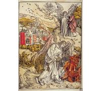 DQCJIYIGL Famous Painting Wall Art Posters Posters And Prints Angel with the Key of the Abyss by Albrecht Dürer Mural Artwork for Home Decor 60x90cm