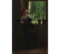 DQCJIYIGL Famous Painting Wall Art Posters Posters And Prints At the Window by Winslow Homer Mural Artwork for Home Decor 60x90cm