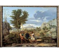DQCJIYIGL Famous Painting Wall Art Posters Posters And Prints Autumn or the Bunch of Grapes Brought Back by Nicolas Poussin Mural Artwork for Home Decor 60x90cm