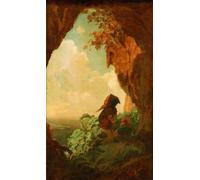 DQCJIYIGL Famous Painting Wall Art Posters Posters And Prints Bergmännchen or the first railway by Carl Spitzweg Mural Artwork for Home Decor 60x90cm