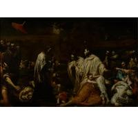 DQCJIYIGL Famous Painting Wall Art Posters Posters And Prints Blessed Bernard Tolomei Interceding for the Cessation of the Plague by Giuseppe Maria Crespi Mural Artwork for Home Decor 60x90cm