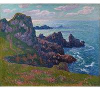 DQCJIYIGL Famous Painting Wall Art Posters Posters And Prints Calm Weather At the Pointe De Pern by Henry Moret Mural Artwork for Home Decor 60x90cm
