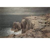 DQCJIYIGL Famous Painting Wall Art Posters Posters And Prints Cormorant Cliff Jamestown Rhode Island by William Trost Richards Mural Artwork for Home Decor 60x90cm
