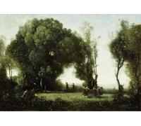 DQCJIYIGL Famous Painting Wall Art Posters Posters And Prints Dance of the Nymphs by Jean Baptiste Camille Corot Mural Artwork for Home Decor 60x90cm
