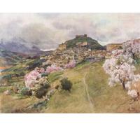 DQCJIYIGL Famous Painting Wall Art Posters Posters And Prints Girgenti From the West by Alberto Pisa Mural Artwork for Home Decor 60x90cm