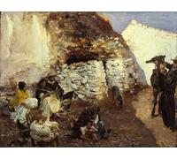 DQCJIYIGL Famous Painting Wall Art Posters Posters And Prints Gypsy Encampment Granada Spain by John Singer Sargent Mural Artwork for Home Decor 60x90cm