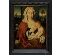 DQCJIYIGL Famous Painting Wall Art Posters Posters And Prints Holy Virgin with Sleeping Baby Jesus by Joos Van Cleve Mural Artwork for Home Decor 60x90cm