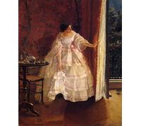 DQCJIYIGL Famous Painting Wall Art Posters Posters And Prints Lady At a Window Feeding Birds by Alfred Emile Stevens Mural Artwork for Home Decor 60x90cm