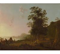 DQCJIYIGL Famous Painting Wall Art Posters Posters And Prints Landscape with the Flight Into Egypta by Aelbert Cuyp Mural Artwork for Home Decor 60x90cm