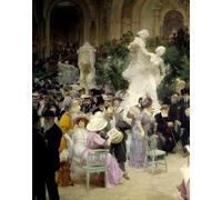 DQCJIYIGL Famous Painting Wall Art Posters Posters And Prints Mondanites During the Art Exhibition At the Grand Palais in Paris by Jules Alexandre Gruen or Grun Mural Artwork for Home Decor 60x90cm