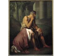DQCJIYIGL Famous Painting Wall Art Posters Posters And Prints Oedipus and Antigone Painting by Johann Peter Krafft Mural Artwork for Home Decor 60x90cm