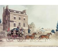 DQCJIYIGL Famous Painting Wall Art Posters Posters And Prints Quicksilver Passing the Star and Garter At Kew Bridge by Pollard Mural Artwork for Home Decor 60x90cm