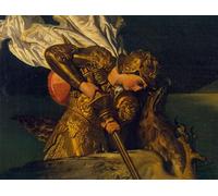 DQCJIYIGL Famous Painting Wall Art Posters Posters And Prints Ruggiero Rescuing Angelica by Jean Auguste Ingres Mural Artwork for Home Decor 60x90cm