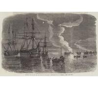 DQCJIYIGL Famous Painting Wall Art Posters Posters And Prints Russian Frigate on Fire in Sebastopol Harbour by Oswald Walters Brierly Mural Artwork for Home Decor 60x90cm