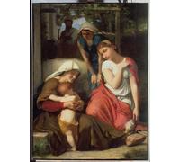 DQCJIYIGL Famous Painting Wall Art Posters Posters And Prints Ruth and Naomi by Emile Levy Mural Artwork for Home Decor 60x90cm