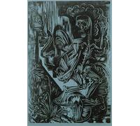 DQCJIYIGL Famous Painting Wall Art Posters Posters And Prints Self portrait with death dancing by Ernst Ludwig Kirchner Mural Artwork for Home Decor 60x90cm