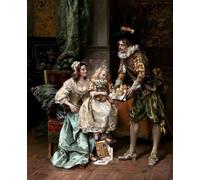 DQCJIYIGL Famous Painting Wall Art Posters Posters And Prints She Picked Her Favorite Cesare-Auguste Detti Mural Artwork for Home Decor 60x90cm