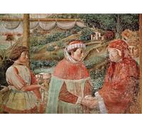 DQCJIYIGL Famous Painting Wall Art Posters Posters And Prints St Augustine Leaving His Mother by Benozzo Di Lese Di Sandro Gozzoli Mural Artwork for Home Decor 60x90cm