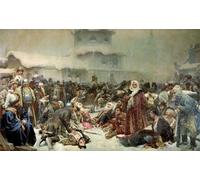 DQCJIYIGL Famous Painting Wall Art Posters Posters And Prints the Abduction of a Bell. Martha Posadnitsa by Claudius Vasilyevich Lebedev Mural Artwork for Home Decor 60x90cm