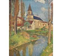DQCJIYIGL Famous Painting Wall Art Posters Posters And Prints the Church of La Bastide by Henri Mural Artwork for Home Decor 60x90cm