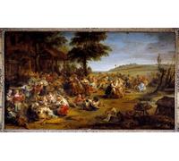 DQCJIYIGL Famous Painting Wall Art Posters Posters And Prints the Fair or Wedding in the Village Table Representing a Country Party by Peter Paul Rubens Mural Artwork for Home Decor 60x90cm