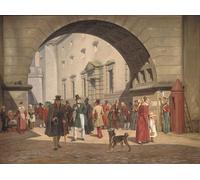 DQCJIYIGL Famous Painting Wall Art Posters Posters And Prints the Prison of Copenhagen by Maritinus Rørbye Mural Artwork for Home Decor 60x90cm