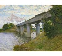 DQCJIYIGL Famous Painting Wall Art Posters Posters And Prints the Railway Bridge At Argenteuil by Claude Monet Mural Artwork for Home Decor 60x90cm