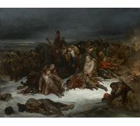 DQCJIYIGL Famous Painting Wall Art Posters Posters And Prints the Retreat of Napoleon by Ary Scheffer Mural Artwork for Home Decor 60x90cm