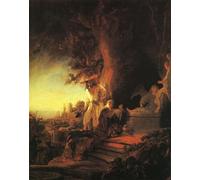 DQCJIYIGL Famous Painting Wall Art Posters Posters And Prints the Risen Christ Appearing to Mary Magdalen by Rembrandt Mural Artwork for Home Decor 60x90cm