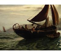 DQCJIYIGL Famous Painting Wall Art Posters Posters And Prints the Trawler by Charles Napier Hemy Mural Artwork for Home Decor 60x90cm