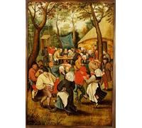 DQCJIYIGL Famous Painting Wall Art Posters Posters And Prints the Wedding Feast by Pieter Brueghel the Younger Mural Artwork for Home Decor 60x90cm
