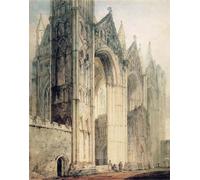 DQCJIYIGL Famous Painting Wall Art Posters Posters And Prints the West Front of Peterborough Cathedral by Thomas Girtin Mural Artwork for Home Decor 60x90cm