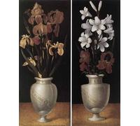 DQCJIYIGL Famous Painting Wall Art Posters Posters And Prints Vases of Flowers by Ludger Tom Ring the Younger Mural Artwork for Home Decor 60x90cm