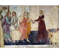 DQCJIYIGL Famous Painting Wall Art Posters Posters And Prints Venus and the graces Offering Presents to a young girl. by Sandro Botticelli Mural Artwork for Home Decor 60x90cm