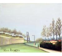 DQCJIYIGL Famous Painting Wall Art Posters Posters And Prints View From The Porte From Vanves Paris by Henri Rousseau Mural Artwork for Home Decor 60x90cm
