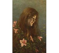 DQCJIYIGL Famous Painting Wall Art Posters Posters And Prints Young Girl with Flowers Vittorio Reggianini Mural Artwork for Home Decor 60x90cm