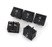 DQFOCPHHAA 10Pcs 21x24mm RLEIL RL3-2 4Pin ON-OFF 2-Position DPST Rocker Switch 10A/125VAC