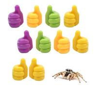 DQITJ 10 Pcs Jumping Spider Accessories with Thumb Styling Platforms Enclosure Cute Spider Habitat Decor (Random Color)