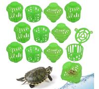 DQITJ 12 Pcs Aquatic Turtle Enrichment Toy Feeder Ball Aquarium Accessories for Tortoise Turtle