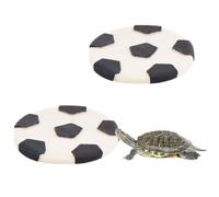 DQITJ 2 Pack Hermit Crab Resin Food Bowl Turtle Anti-Turning Food Bowl Small Reptile Feeding Dish for Hermit Crab Turtle Snail Small Reptile