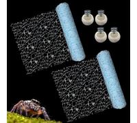 DQITJ 2 Pack Large Size Jumping Spider Netting Enclosure Climbing Webs Kit with Magnets Silk Cocoons Nest for Tarantula Mantis Invertebrate (Blue, 9.8 x 177 inches)