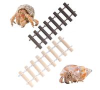DQITJ 2 Pcs Hermit Crab Climbing Ladder Wooden Ladder Toy for Hermit Crab Small Reptile