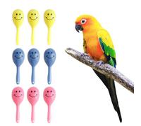 DQITJ 9 Pcs Colourful Mini Ball Sand Hammer Parrot Rattle Shaker Musical Sound Toy Intelligent Sand Hammer Foot Toy for Bird Parrot Cockatiel Conure Lovebird Parakeet Canary (Colors May Vary)