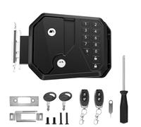DQJMHSEN RV Door Lock, Keyless Entry with Password and Remote Control, Universal Fit for Travel Trailers and Campers, 2.75x3.75 Lock