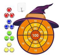 DQMOON 76cm Large Halloween Party Decoration, Halloween Toys for Kids Age 3-10, Halloween Witch Dartboard with 12 Sticky Balls for Boys Girls, Party Indoor & Outdoor Toys Games for Kid