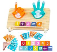 DQMOON Montessori Toys for 3 4 5 Year Olds, Educational Number Counting Blocks Maths Games Preschool Learning Toys for Boys Girls Age 4-7, Birthday Stocking Fillers for Kids